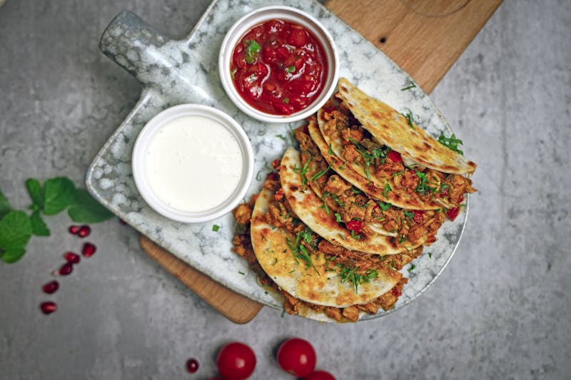 Chicken Quesadilla with melted cheese