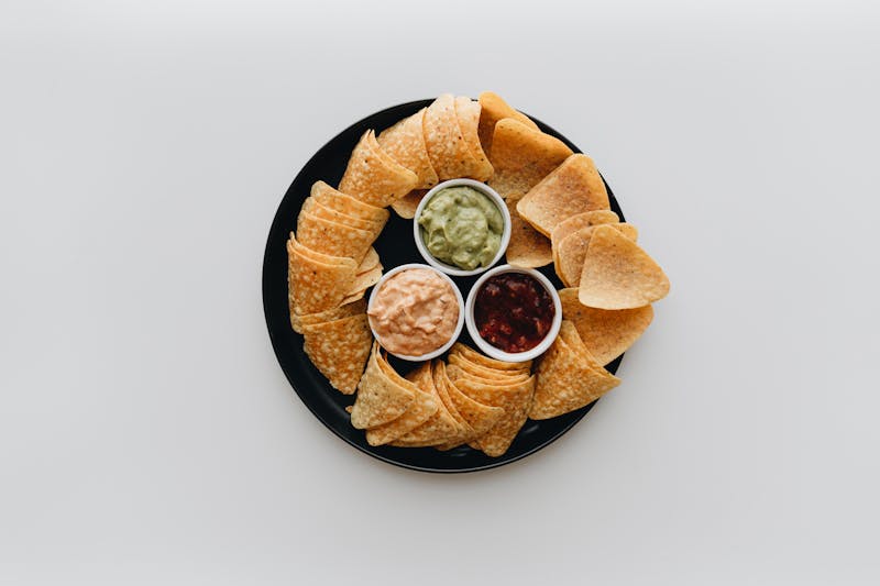 Cheese Nachos with black beans